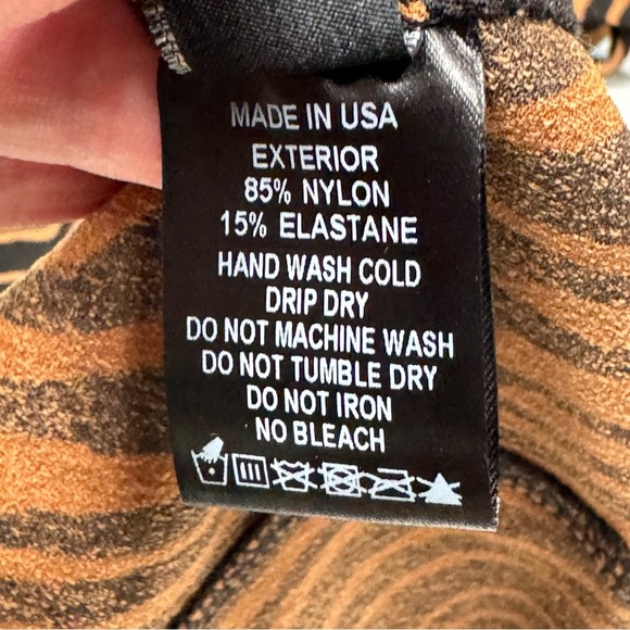 NWT Lisa Marie Fernandez Triangle Bikini Set Zebra Animal Print Stretch LMF Sz 3 - Picture 14 of 15